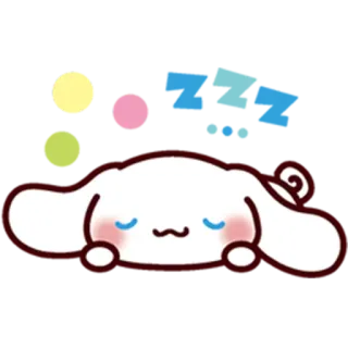 💤 0eb6b54b Cinnamoroll cinnamoroll, sanrio, schattig, hond, slapen telegram sticker