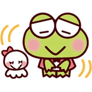 ☺️ 6786daf8 Keroppi Keroppi, kikker, Sanrio, schattig, cartoon, personage telegram sticker