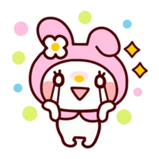 😃 8358b3c8 My Melody My Melody, Sanrio, kawaii, schattig, konijn, bloem telegram sticker