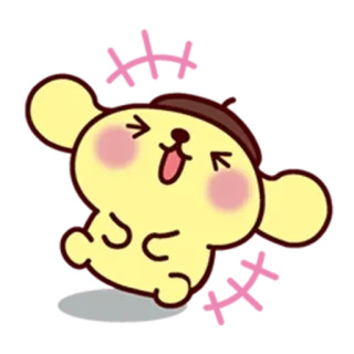 😂 ae6d37fa PomPomPurin PomPomPurin, Sanrio, kawaii, schattig, cartoon telegram sticker