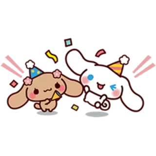🎉 bb2f9731 feest, viering, confetti, schattig, dieren telegram sticker