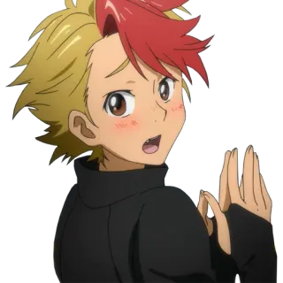 😍 066b0b49 anime, boy, character, cute, friendly, cartoon whatsapp sticker