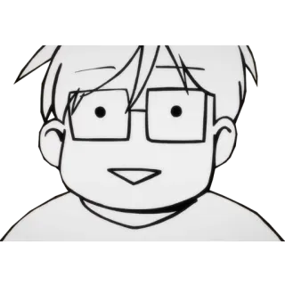 😀 17209563 cartoon, anime, glasses, character, illustration, sticker whatsapp sticker