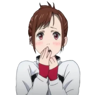 😍 507a63bf anime, woman, shocked, surprised, fear whatsapp sticker