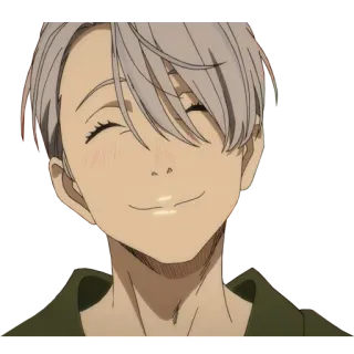 😊 8db729fe anime, cartoon, man, smile, happy, character, portrait whatsapp sticker