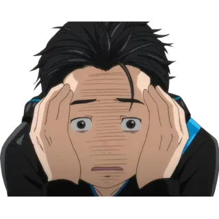 😥 c5917576 anime, shocked, surprised, worried, cartoon, concerned, character, emotion whatsapp sticker