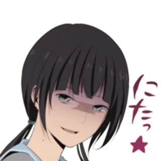 😈 0cf479d9 にたっ Anime, Cười đểu, Nhân vật, Manga, Mặt telegram sticker