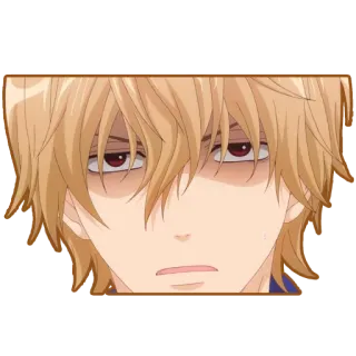 😠 2e0bb882 anime, manga, cartoon, drawing, character, portrait, boy telegram sticker