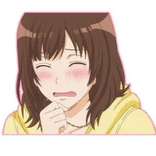 😭 3012973a anime, crying, sad, emotional, woman, tears telegram sticker