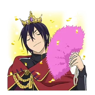 😎 c1614c8a Yato Noragami Anime, Yato, Noragami, Vua, Vương miện, Fan, Thần telegram sticker