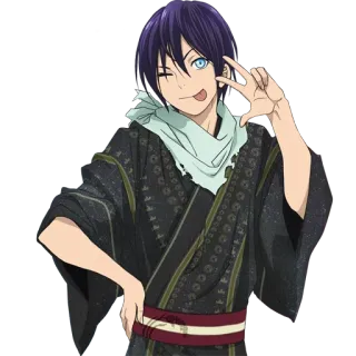 😋 01370600 Yato Noragami Anime, Manga, Personnage, Yato, Noragami, Dieu telegram sticker