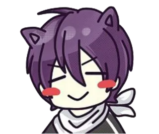 ☺️ 5d3831e9 Anime, Manga, Mignon, Kawaii, Chibi, Oreilles de chat, Sourire, Joyeux telegram sticker