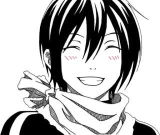 😁 897e9f9c Yato Noragami Anime, Manga, Noragami, Yato, souriant, personnage telegram sticker