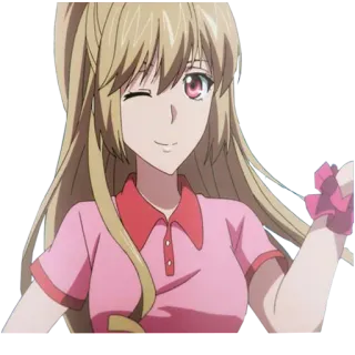 😜 3f677468 Dziewczyna anime, Kreskówka, Mrugnięcie, Słodki, Postać telegram sticker