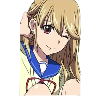 ☺️ 60723cba Anime, Dziewczyna, Mruganie, Słodkie, Blond Włosy telegram sticker