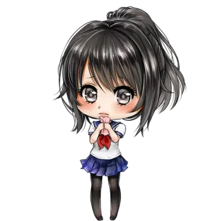 🙁 38940bdc Anime, Dziewczyna, Mundur szkolny, Słodkie, Chibi telegram sticker