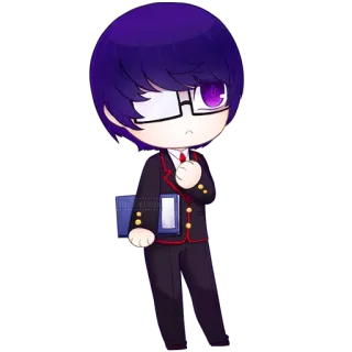 ☹ 462ffd2d Anime, Manga, Okulary, Uczeń, Postać, Chibi telegram sticker