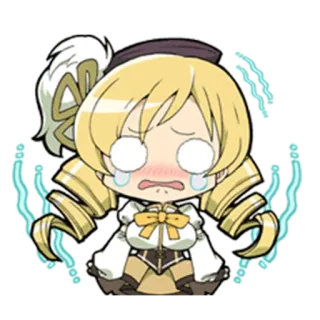 😭 356f9489 Mami Tomoe Puella Magi Madoka Magica Anime, Gadis penyihir, Imut, Menangis, Sedih telegram sticker