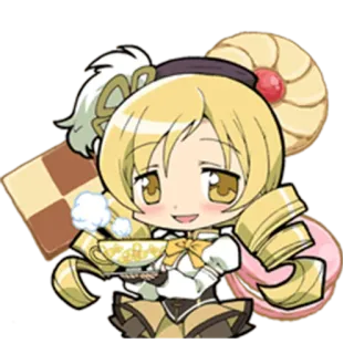 ☺️ 96e46b49 Mami Tomoe Puella Magi Madoka Magica Anime, Gadis penyihir, Manisan, Chibi, Lucu, Fanart telegram sticker