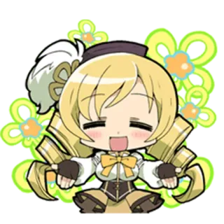 ☺️ c6db2d44 Mami Tomoe Puella Magi Madoka Magica Anime, Manga, Lucu, Kawaii, Gadis penyihir telegram sticker
