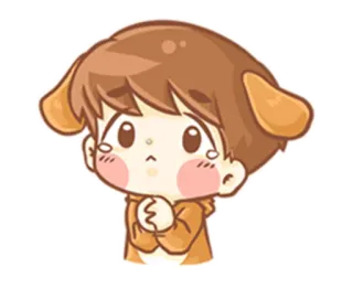 🙏 75911c6c Dibujo animado, Triste, Llorando, Personaje, Emocional, Cachorro, Perro telegram sticker