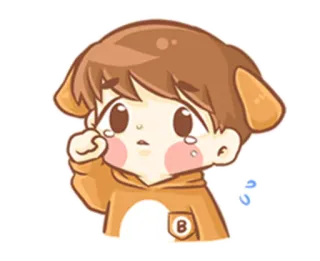 😢 b599166f Dibujo animado, Personaje, Triste, Llorando, Kawaii, Lindo, Tristeza telegram sticker