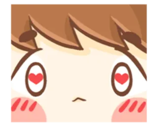 😍 dc180a1f amor, mono, ojos de corazón, dibujos animados, anime, kawaii telegram sticker