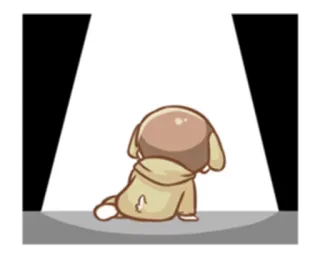 😞 f1826990 dibujo animado, personaje, ilustración, lindo, kawaii telegram sticker