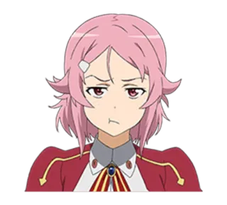 😒 cc50114b Lisbeth Sword Art Online アニメ, 漫画, リズベット, ソードアート・オンライン, イライラ, 混乱 telegram sticker