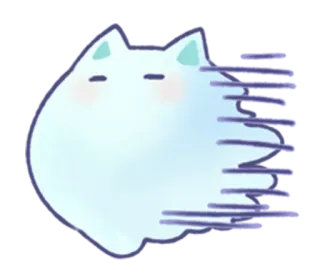 💨 061cd1d8 chat, course, mignon, vitesse, animal, autocollant whatsapp sticker