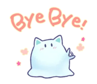 👋 1733fd07 Bye Bye! au revoir, adieu, chat, mignon, autocollant whatsapp sticker