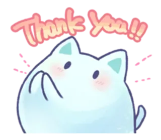 ☺️ 3f2e8df2 Thank You!! merci, chat, mignon, appréciation whatsapp sticker
