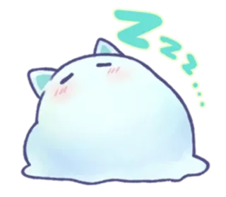 😴 42af0a15 ZZZ chat, dormir, mignon, animal, dessin animé, kawaii whatsapp sticker