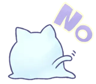 ❌ 7b82e778 No chat, autocollant, mignon, animal, négatif, non whatsapp sticker