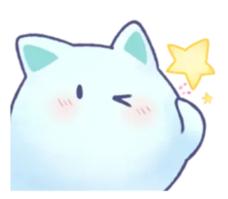 😉 80fc3f77 autocollant, chat, mignon, animal, clin d'oeil whatsapp sticker