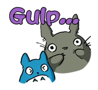 😶 5b34f113 Gulp... Тоторо, Студия Ghibli, Аниме, Милый, Мультфильм whatsapp sticker