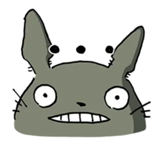 😐 6aa8d061 Totoro My Neighbor Totoro тоторо, мультфильм, персонаж, животное, студия ghibli whatsapp sticker