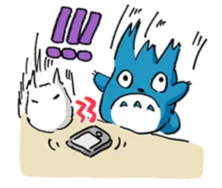 ‼ b36cd7ea Totoro My Neighbor Totoro Тоторо, Студия Ghibli, Мультфильм, Аниме, Милый, Злой whatsapp sticker