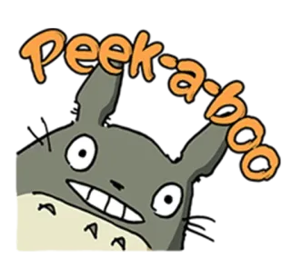 😁 bd320a68 Totoro My Neighbor Totoro Peek-a-boo Аниме, Тоторо, Ку-ку, Милый, Мультфильм, Анимация whatsapp sticker