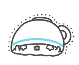 😰 1b97eb42 teacup, cat, kitten, cute, hiding, animal telegram sticker