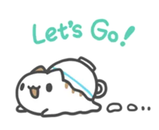✊ e5d3982a Let's Go! cat, going, kawaii, cute, lets go, animated telegram sticker