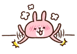 😂 128e16ac królik, słodki, szczęśliwy, kreskówka telegram sticker