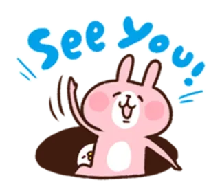 👋 3478cea5 See you! królik, zwierzę, kreskówka, pożegnanie, powitanie, do zobaczenia, słodki telegram sticker