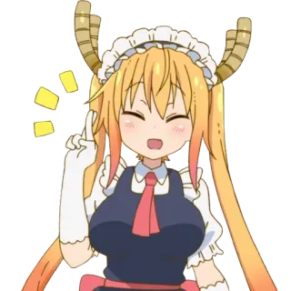 🤞 3b3dafa0 Tohru Miss Kobayashi's Dragon Maid Anime, Drache, Maid, Tohru telegram sticker