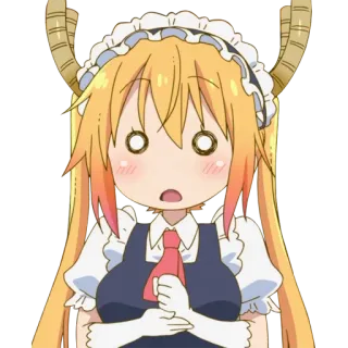 😦 66c42832 Tohru Miss Kobayashi's Dragon Maid Anime, Drache, Maid, Tohru, Kawaii telegram sticker