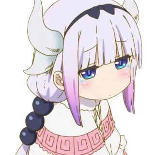😢 6d43aaf1 Kanna Kamui Miss Kobayashi's Dragon Maid Anime, Drache, Niedlich, Weinend, Kanna telegram sticker