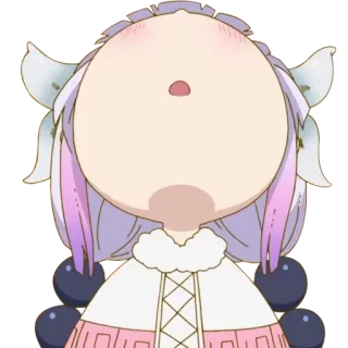 🙄 a7e1f60e Kanna Kamui Miss Kobayashi's Dragon Maid Anime, Drache, Süß, Kanna, Kawaii telegram sticker