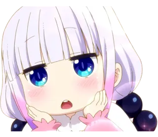 😍 ac75e111 Kanna Kamui Miss Kobayashi's Dragon Maid Anime, Loli, Süß, Drache, Mädchen telegram sticker