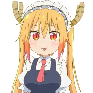 😥 e2a92095 Tohru Miss Kobayashi's Dragon Maid Anime, Drache, Maid, Süß, Kawaii telegram sticker