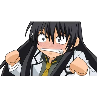 😠 26b71d4e Anime, Ragazza, Arrabbiata, Combattimento, Cartone animato, Animazione whatsapp sticker